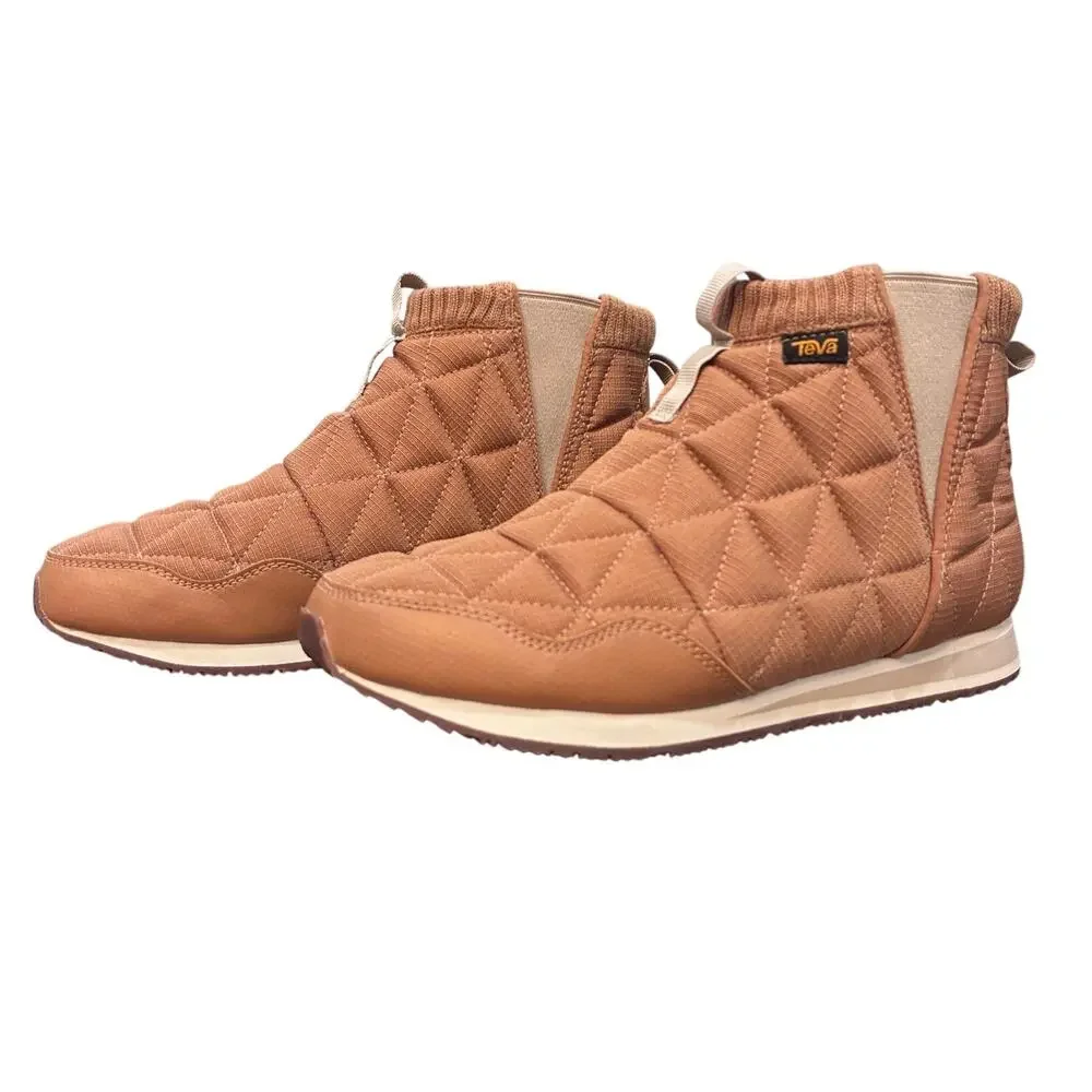 Teva Women's ReEmber Mid Platform Boots Slip-On Tan/Brown Slip-on Sz 9